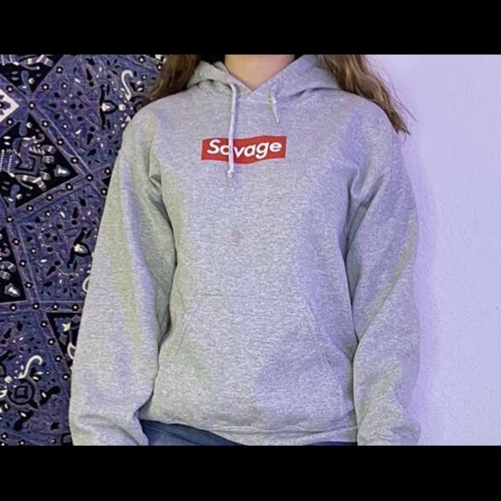 grey savage hoodie